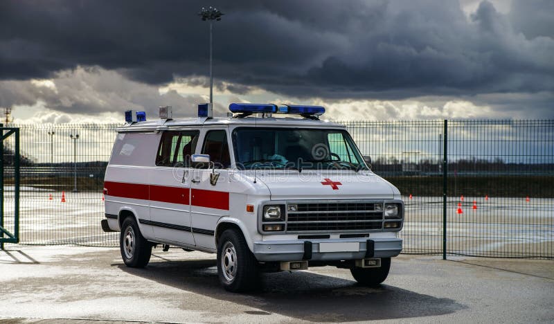Ambulance car on race track royalty free stock photography Ambulance car on race track royalty free stock photography