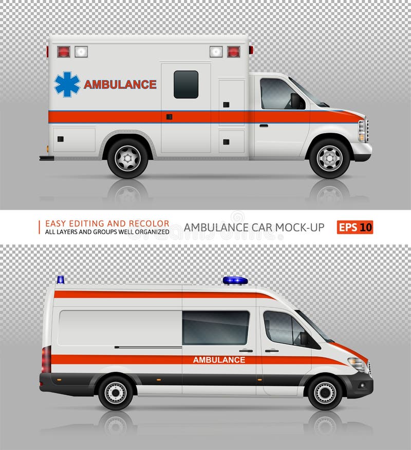 Download Ambulance Cars Vector Mockup Stock Vector Illustration Of Accident Side 115135683