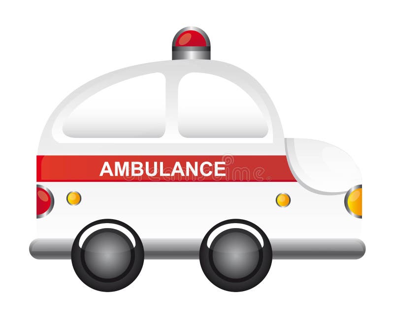 Ambulance cartoon vector illustration