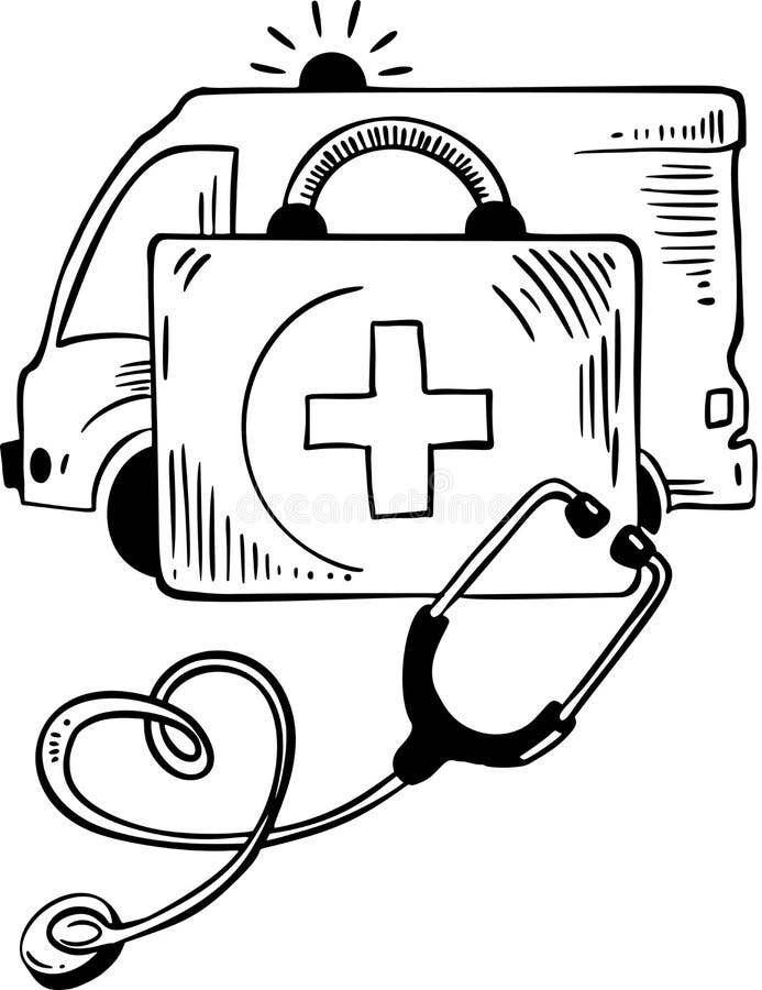 first aid kit coloring pages