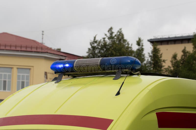 An ambulance. A rapid response vehicle in case of deterioration of the patient\'s condition stock photos