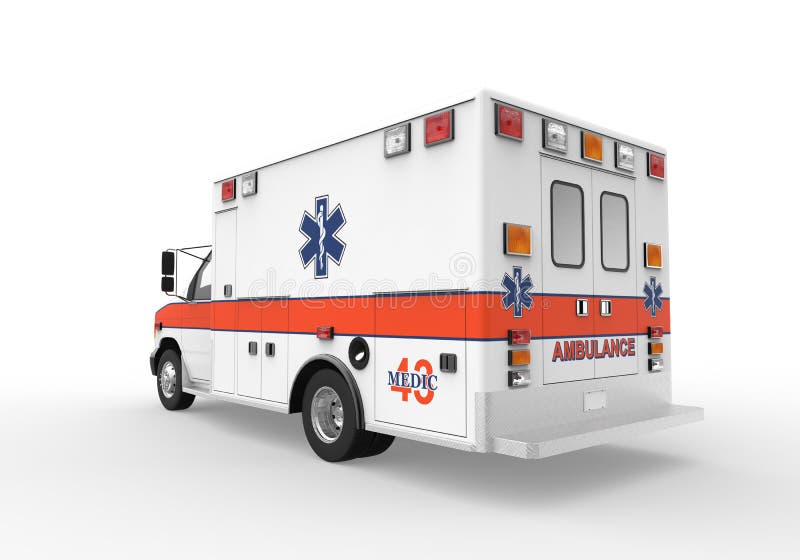 Ambulance on White Background vector illustration