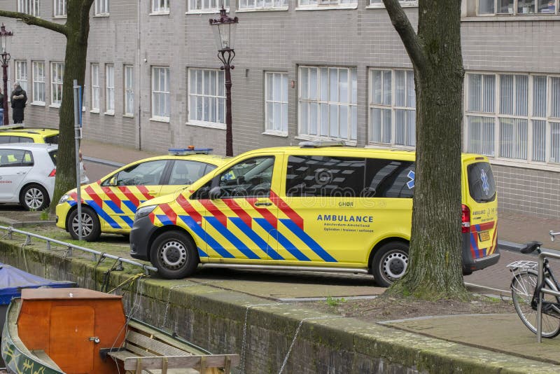 Ambulances at the GGD Building at Amsterdam the Netherlands 1832020