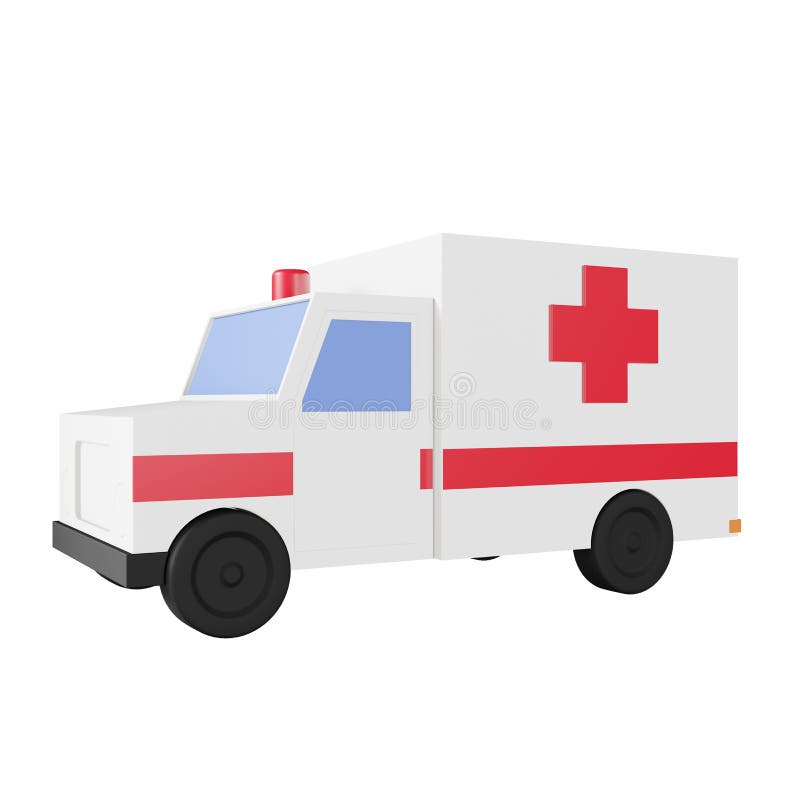 Ambulancia Iconos 3d Estilo De Dibujos Animados Mínimo Pastel Aislado  Imagen de archivo editorial - Ilustración de velocidad, paciente: 202521294