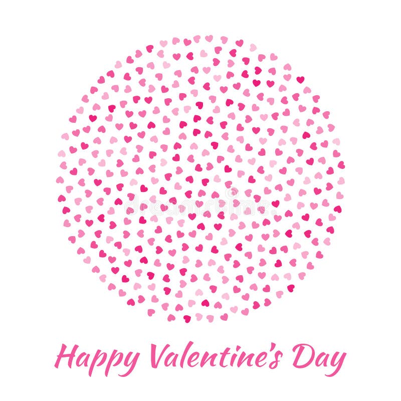 Ame la silueta del círculo del modelo rosado de los corazones aislado en el fondo blanco Diseño de tarjeta del día de tarjetas de libre illustration Ame la silueta del círculo del modelo rosado de los corazones aislado en el fondo blanco Diseño de tarjeta del día de tarjetas de libre illustration