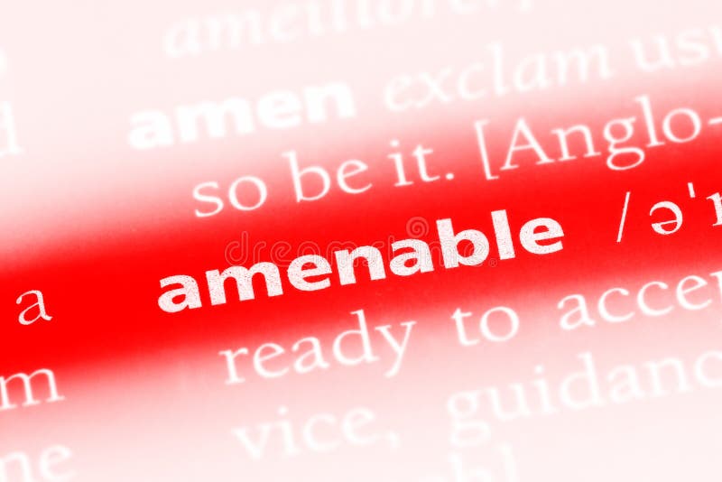 Amenability. Ansvarigt ord i en ordbok ansvarigt begrepp