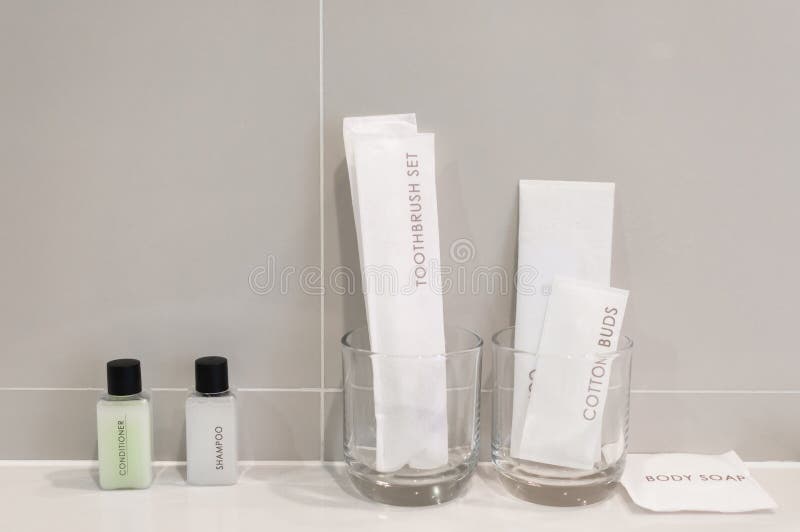 Amenities Kit in Bathroom the Hotel Stock Image Image of beauty