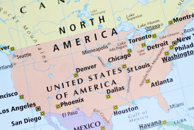 America Map royalty free stock photos
