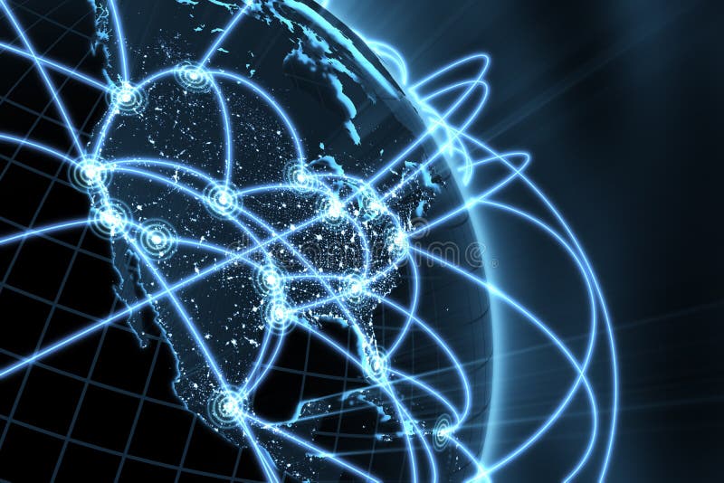 America pojęcia globalna sieć ilustracja wektor