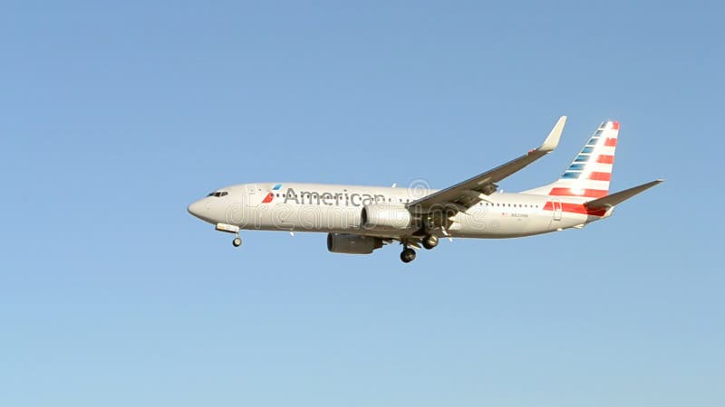 American airlines airplane flying, McCarran international airport, Las Vegas, USA