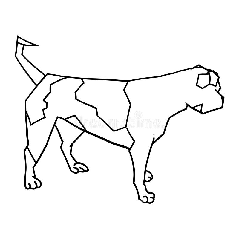 Download American Bulldog Silhouette Stock Vector - Illustration of ...
