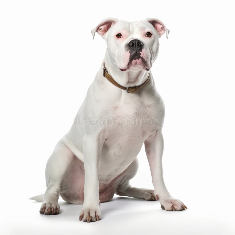 American Bulldog Sitting Isolated Stock Illustrations – 91 American ...