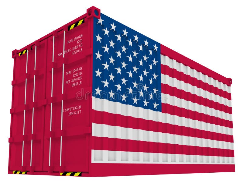 American cargo container stock illustration American cargo container stock illustration