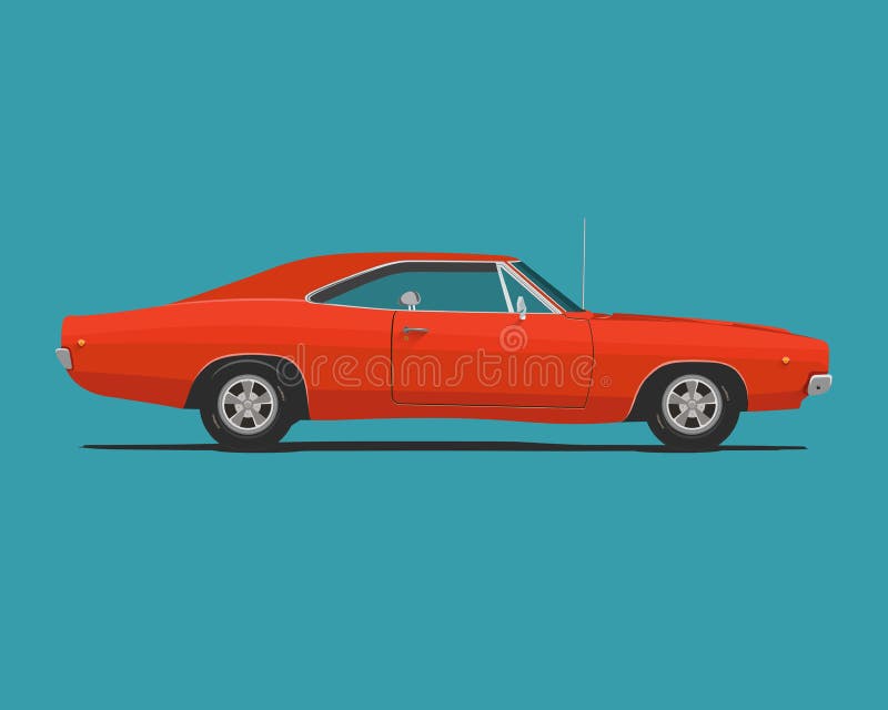 American Classic Muscle Car vector illustration American Classic Muscle Car vector illustration