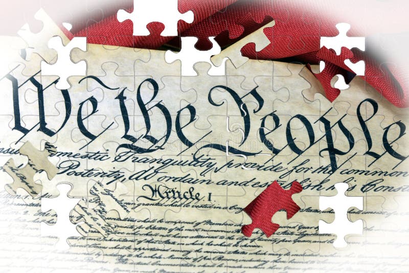 Download American Constitution And US Flag Stock Illustration ...