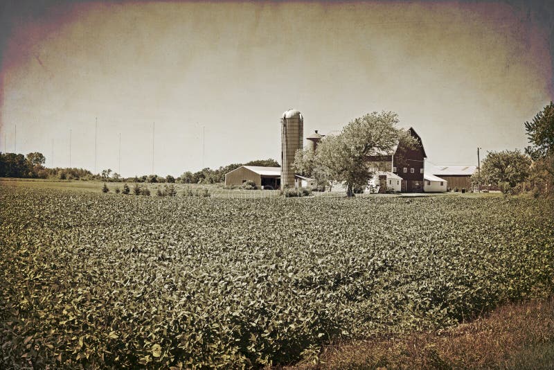 American Countryside - Vintage Design Stock Photo - Image of landscape ...