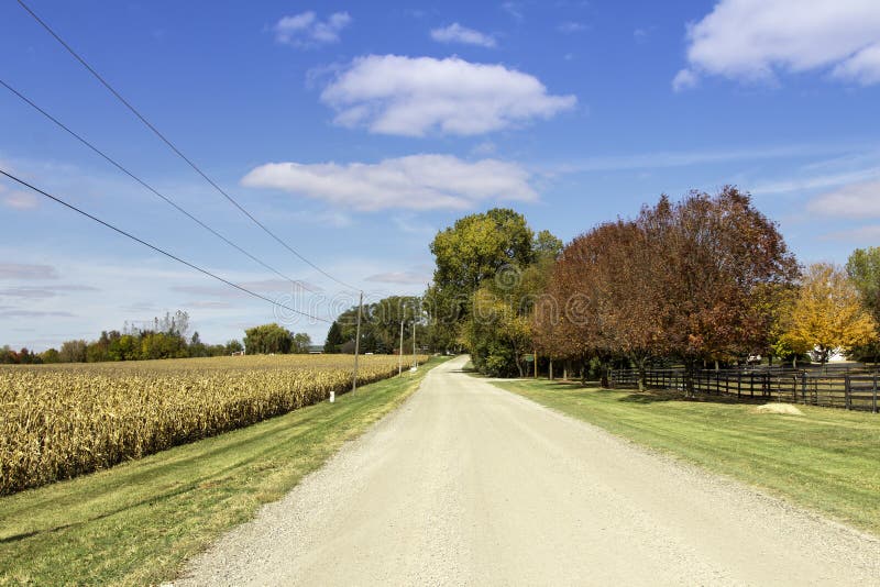 American countryside gravel road