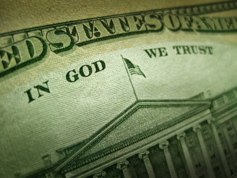 American Dollar In God We Trust Inscription