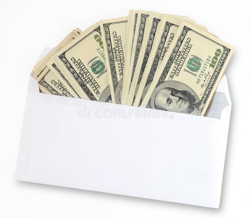 American dollars in an envelope