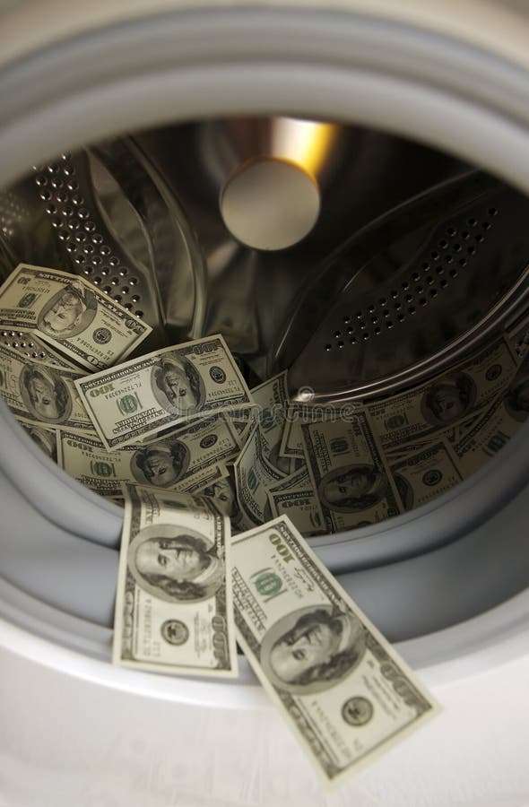 American dollars in washing machine
