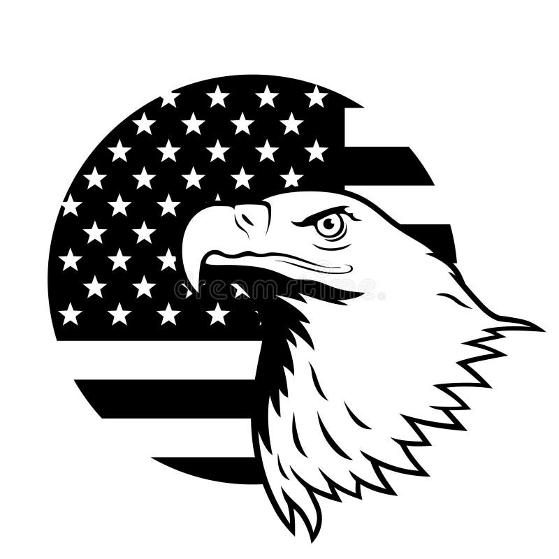 American eagle against USA flag.