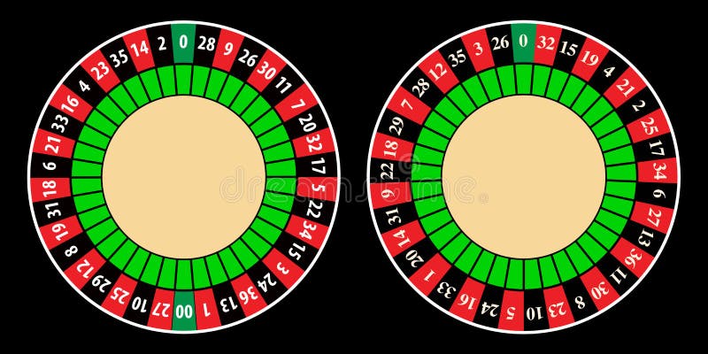 American And European Roulette Wheel Stock Vector - Image: 58049629