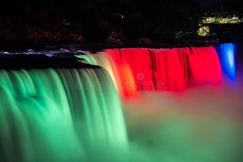 American Falls, Niagara Falls at Night Stock Image Image of fall
