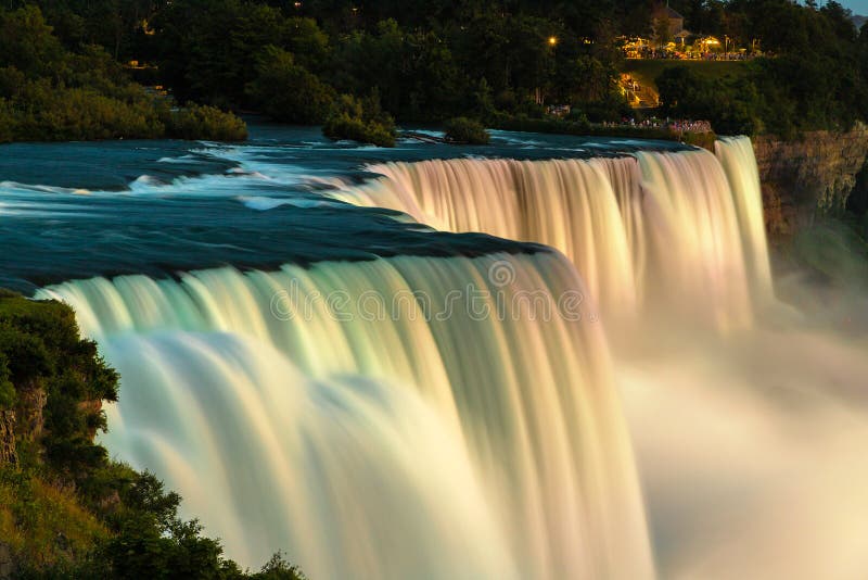 American Falls, Niagara Falls at Night Stock Photo Image of night