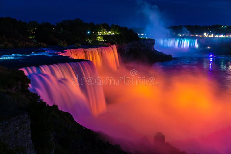 American Falls, Niagara Falls at Night Stock Photo Image of dark