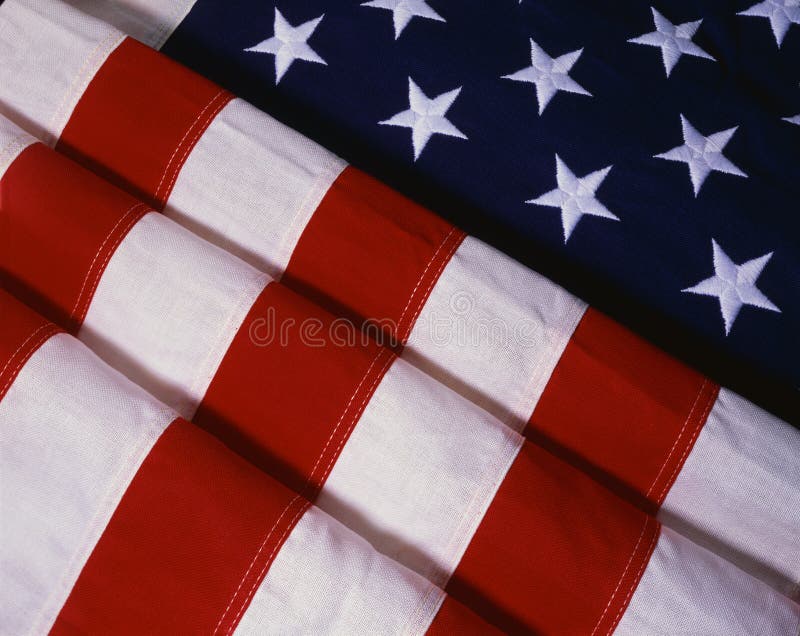 Dieses hier ist ein geformt, gefaltet amerikanisch flagge.