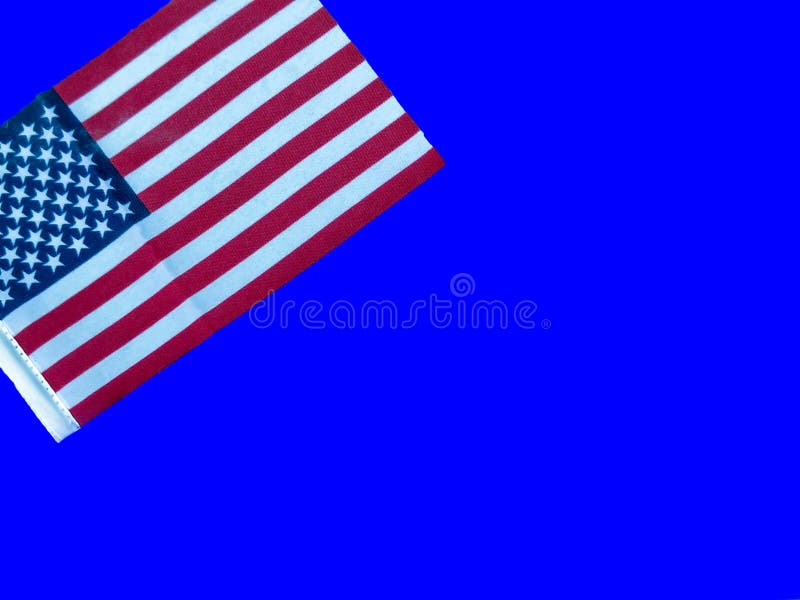 American Flag Against a Bright Blue Background Stock Photo Image of flags, backdrop 187659788