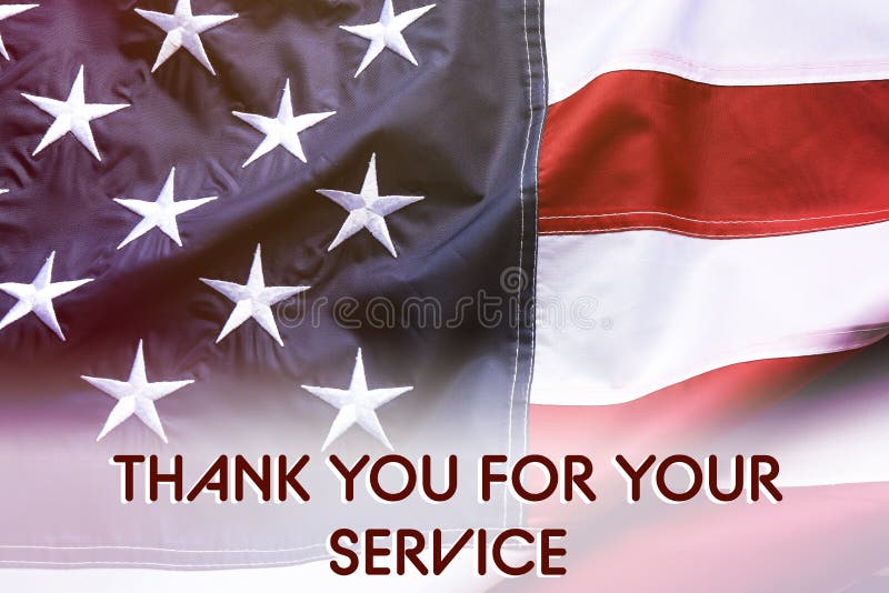 Thank You In American Flag Font