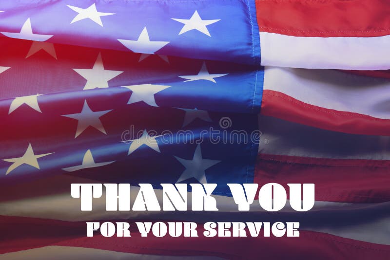 Thank You In American Flag Font