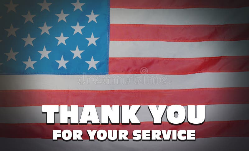 Thank You In American Flag Font