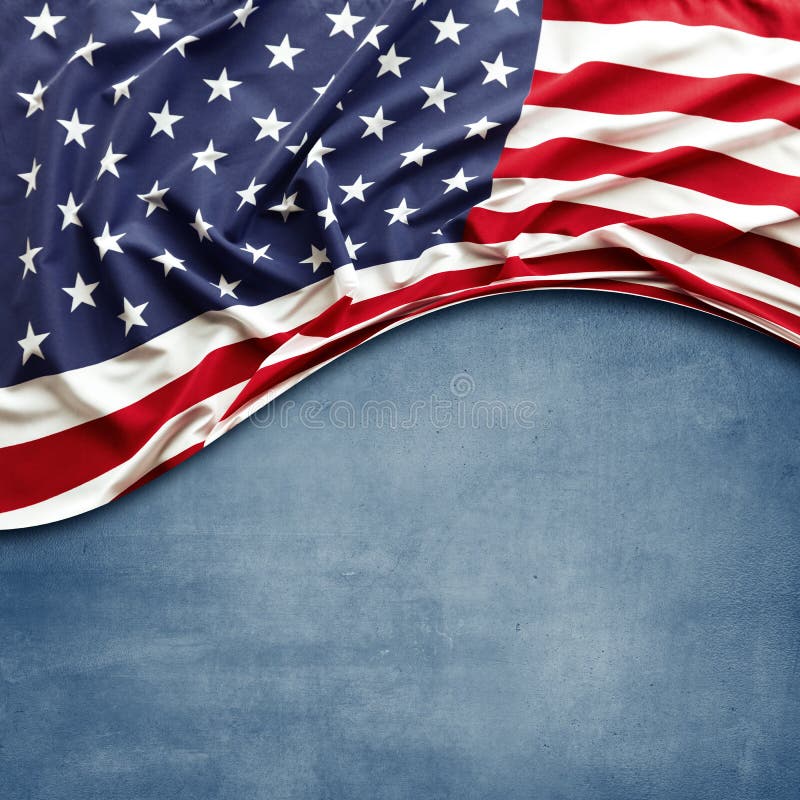 American flag on blue stock image. Image of flagquot 254873921