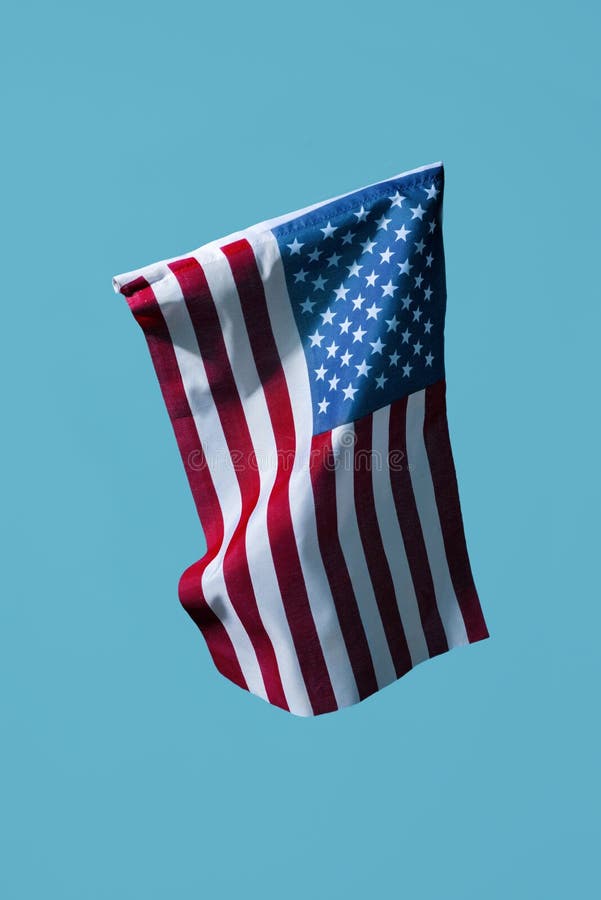 American Flag on a Blue Background Stock Photo Image of national, blank 171790238