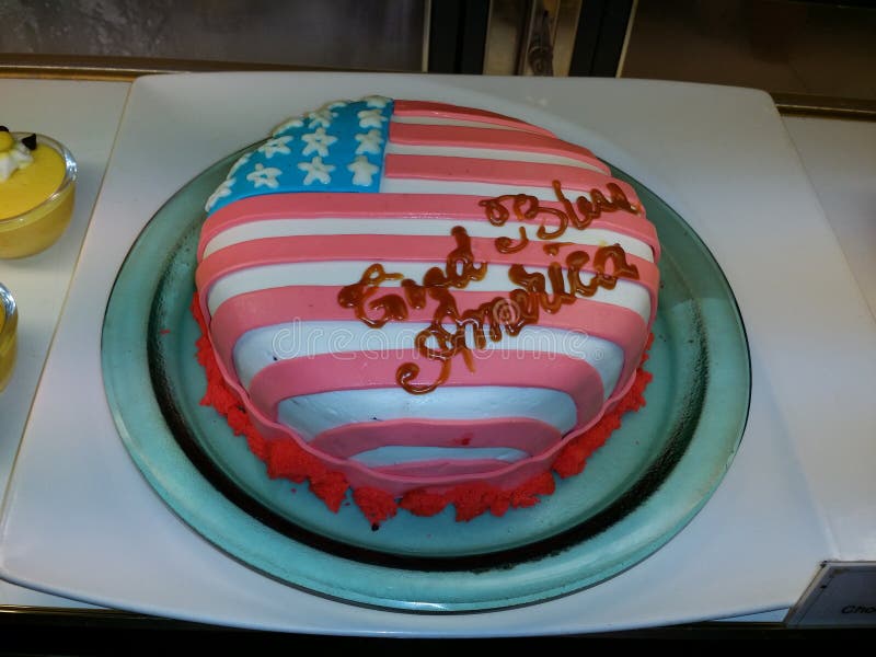 American Flag Cake stock image. Image of flag, bless - 77242467