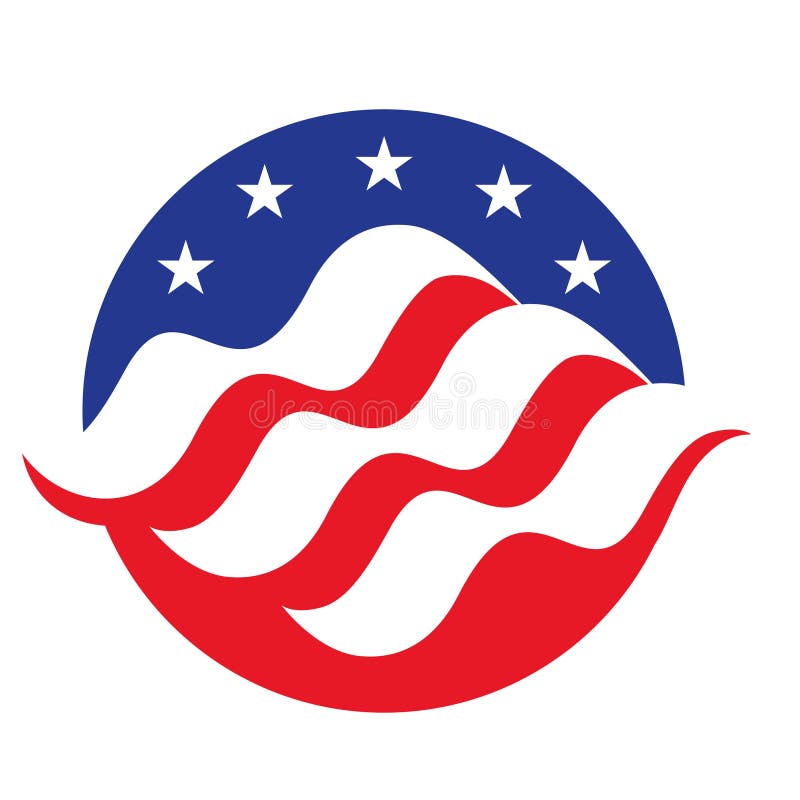 American flag circle stock illustration. Illustration of american ...