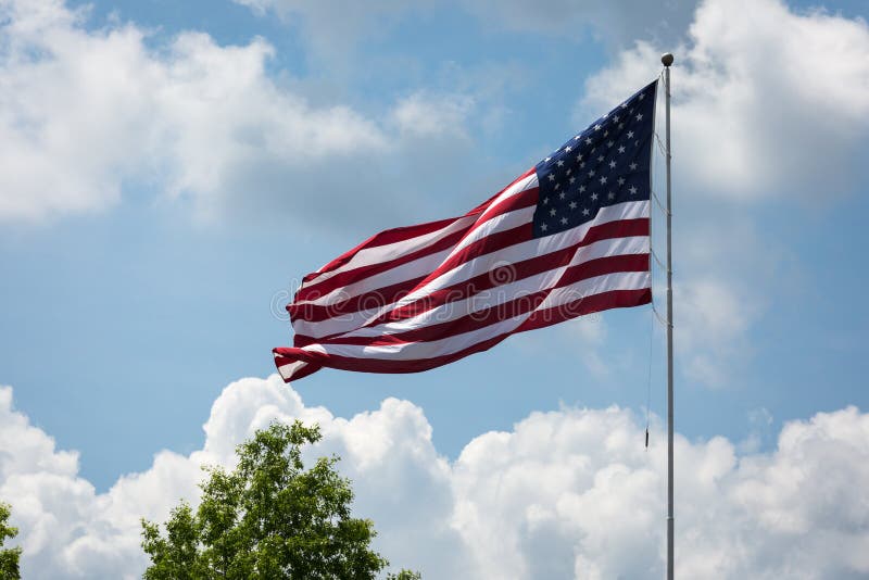 American Flag flying royalty free stock image American Flag flying royalty free stock image