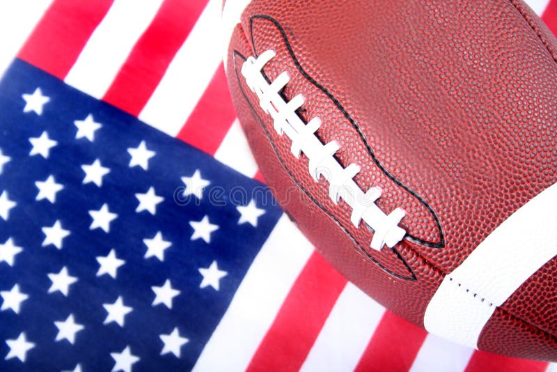 American Flag and Football stock photo. Image of leather - 514054