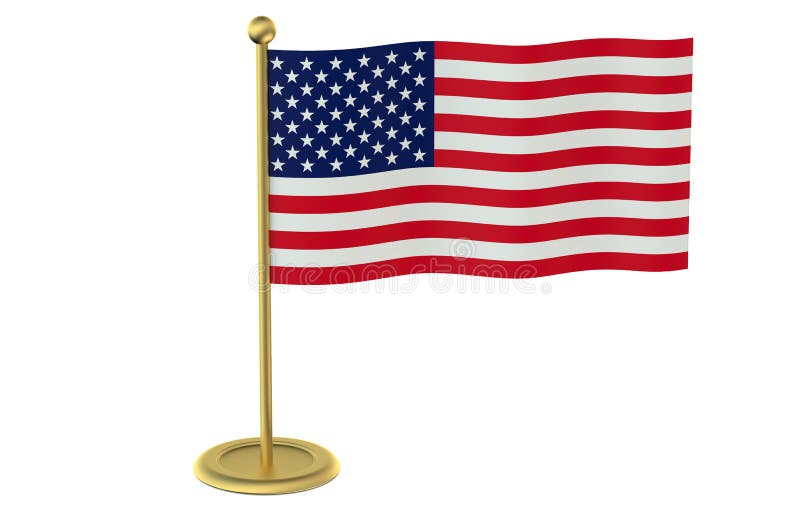 American flag on the stand stock vector. Illustration of july 17018241