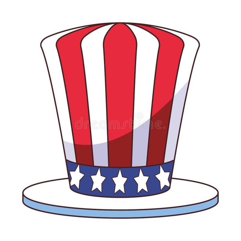 American flag hat cartoon stock vector. Illustration of cartoon 140682703