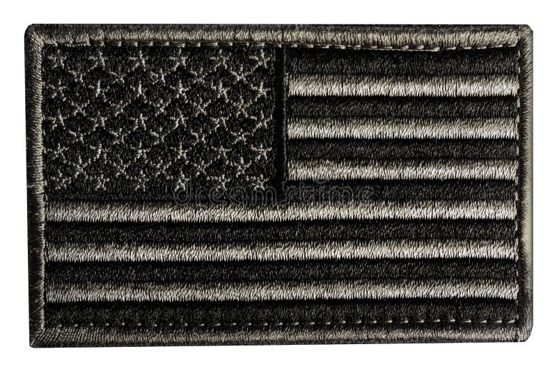 American flag military patch isolted