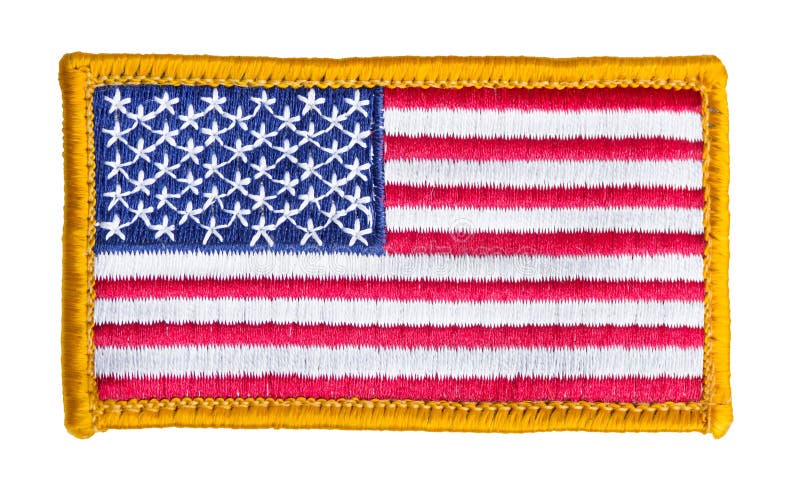 American flag patch isolated