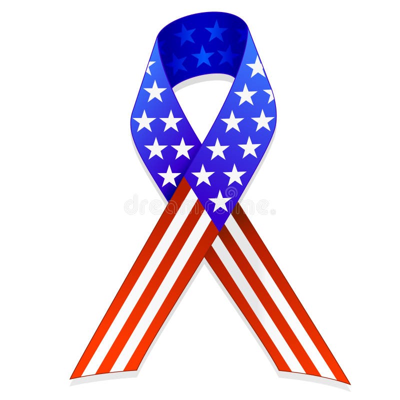 American Flag Ribbon EPS stock vector. Illustration of american 15805378