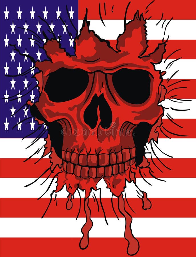 American flag skull. 