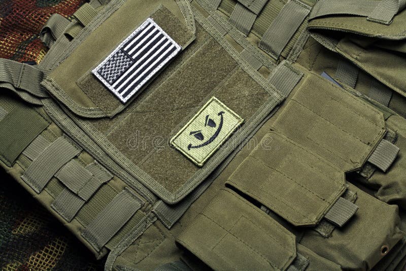 American flag on tactical vest