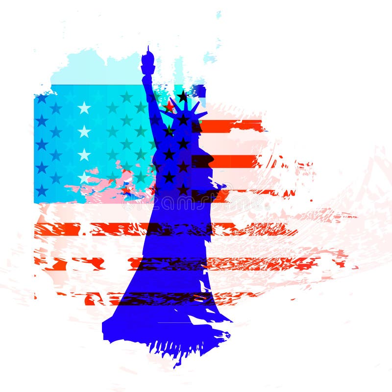American flag is the US Independence Day. royalty free illustration American flag is the US Independence Day. royalty free illustration