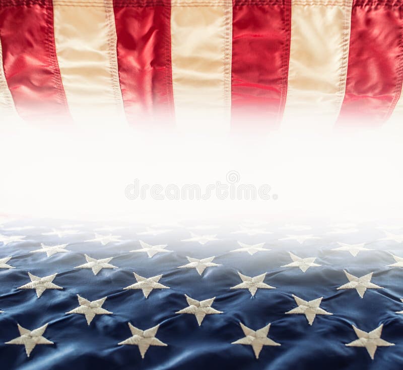 American flag. Usa Flag. Abstract perspective background of stripes and strars with american symbol - Flag.