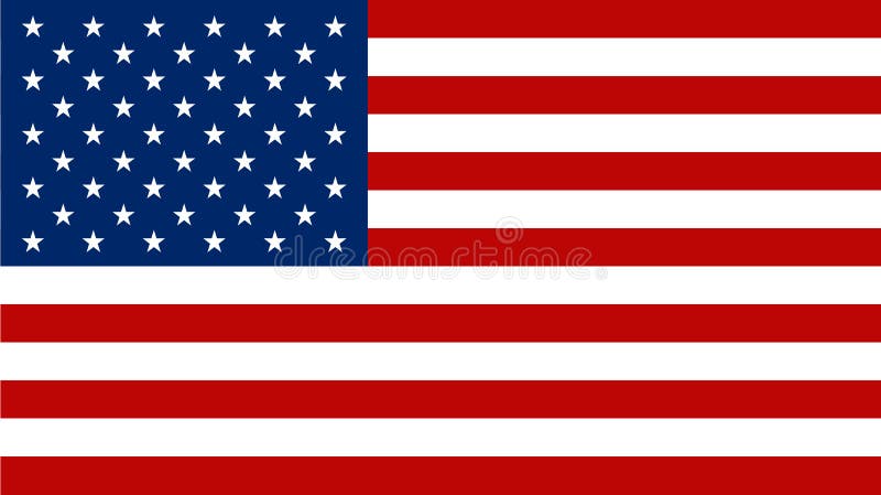 American Flag Vector Icon. Vector Stock Illustration - Illustration of